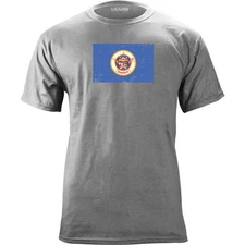 Minnesota State Flag Distressed T-Shirt