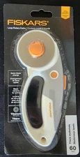 New Fiskars Titanium Loop Rotary Cutter, 60mm Blade, Use any hand, Free Shipping