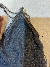 Antique Art Nouveau Flapper Beaded Beads Purse Bag