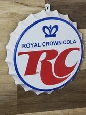 RC COLA  Metal SIGN  Royal  Crown Cola  SODA POP Bottle Cap Sign Man Cave 