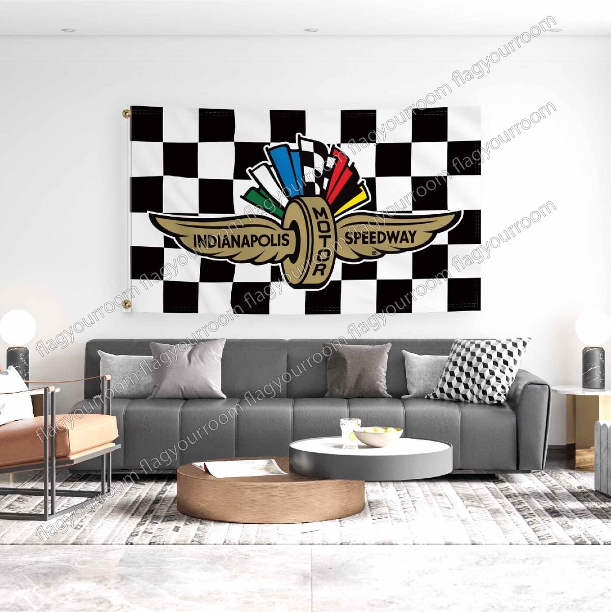 SPORT RACE INDIANAPOLIS MOTOR SPEEDWAY BANDERA INDY 500 MARCO IMPRESIÓN B12X11273