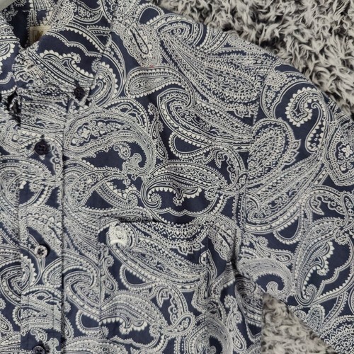 Cinch Paisley Print Button Down Shirt Western Style Long Sleeve Boys Size M - Picture 6 of 9