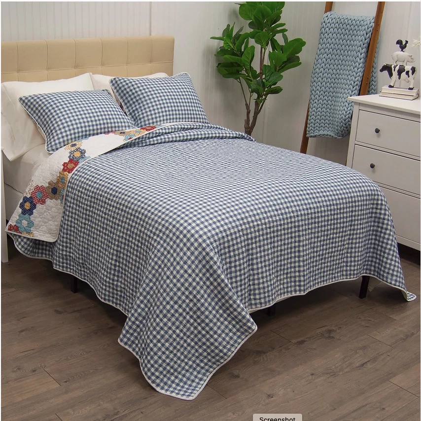 Juego de edredón estampado de algodón de pradera de granja Country Cottagecore caprichoso país Foto 2 de 4