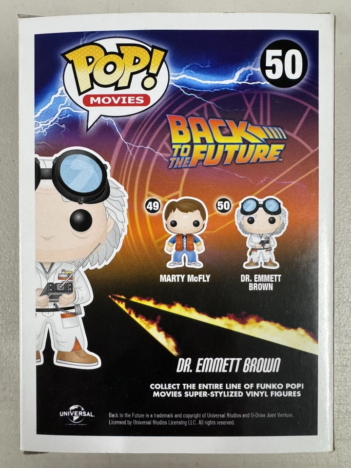 Dr. Emmett Brown 50 ~ Back to the Future ~ Funko Pop Vinyl ~ Movies - Image 3 of 4