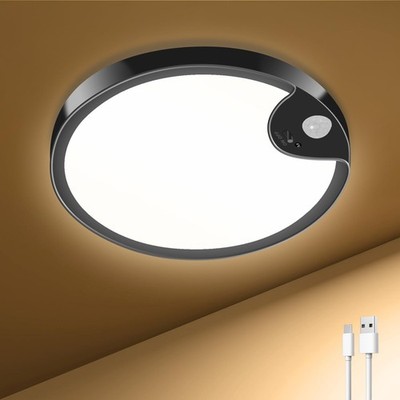 TOOWELL Waterproof Shower Light Indoor - Rechargeable Motion Sensor Ceiling L...