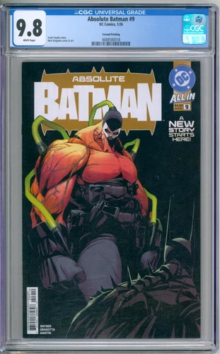 Absolute Batman 9 CGC Graded 9.8 NM/MT 2nd Print DC Comics 2025