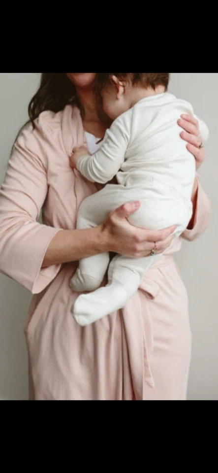 Goumi Baby Bamboo Organic Cotton Size 0-3 Months Footie Zippy Sleeper Cloud NEW - Image 4 of 4