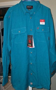 Ariat FR Cat 2 Long Sleeve Button-Up Shirt Size XXL New W TAGS Flame Resistant