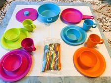 KidKraft 27-Piece Bright Cookware Set, Dishes and Utensils for Play Kitchens