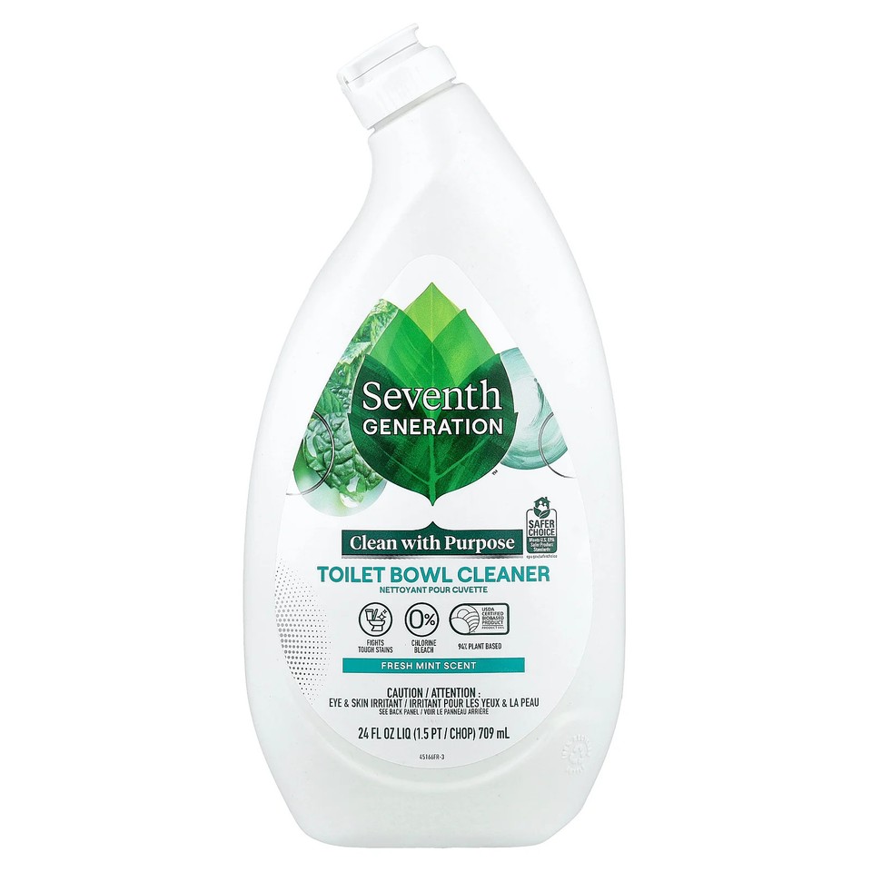 Toilet Bowl Cleaner, Fresh Mint, 24 fl oz (709 ml)