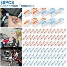 80 PCS 28-12AWG Quick Connect Wire Connectors Circuit Inline Splicing Terminals