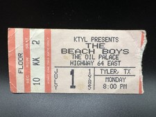 1985 BEACH BOYS & JOAN JETT CONCERT TICKET, OIL PALACE, JULY 1