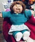 Original 1985 Cabbage Patch Doll. W18”X22” with Crochet Blanket. Free shipping
