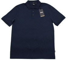 Hugo Boss Polo Shirt Mens Navy Mercerised Cotton Phillipson 222N Jersey SMALL