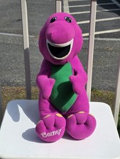 Vintage 1992 Talking Barney Playskool 18" Plush Toy Purple Dinosaur Tested Works