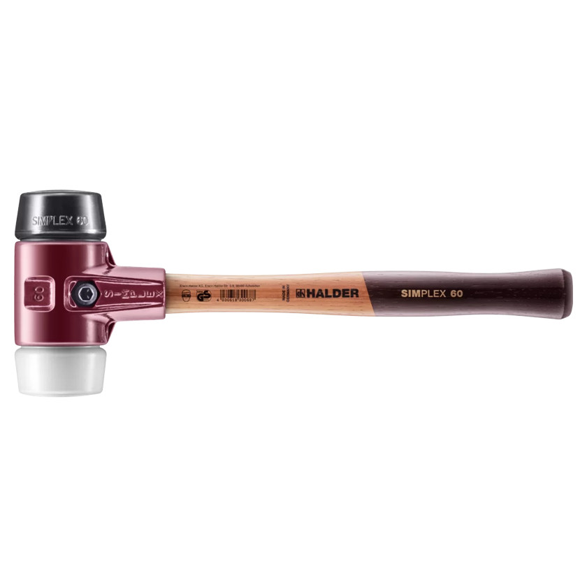 Halder 3027.060 SIMPLEX Soft-Face Hammer Mallet Rubber / Superplastic Ø 60mm