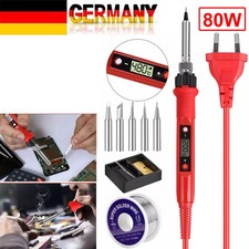 Lötkolben Set 80W Lötstation LCD Einstellbarer Temperatur Lötset Soldering Iron