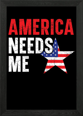 America Needs Me Framed Wall Art Poster Canvas Print Picture