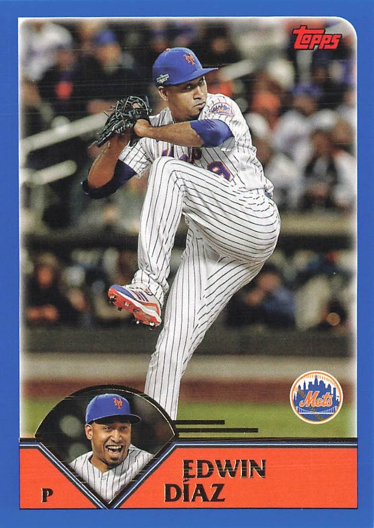 2023 Topps Archives Edwin Diaz Blue Parallel #270 New York Mets