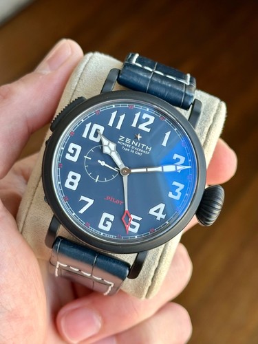 2017 Zenith Pilot Type 20 GMT Montre D’aeronef  (96.2436.693/51.C779) - NOS