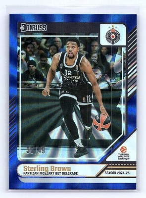 Sterling Brown 2024-25 Donruss EuroLeague #149 Holo Blue Laser #/49