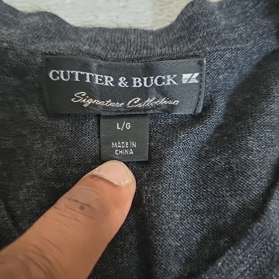 Cutter & Buck Sweater Vest Mens Large Merino Wool Pullover Knit Casual - Image 2 of 4