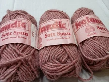Lot of 3 Skeins Icelandic Soft Spun Yarn Pure New Wool Spun In Great Britain 