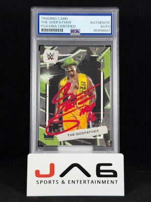 The Godfather Auto Inscribed 2023 Panini Chronicles Ring Royality #130 PSA WWE