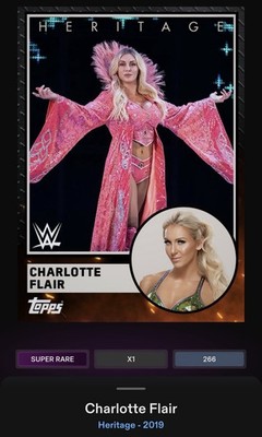Topps Slam Digital Charlotte Flair Heritage 2019 Super Rare