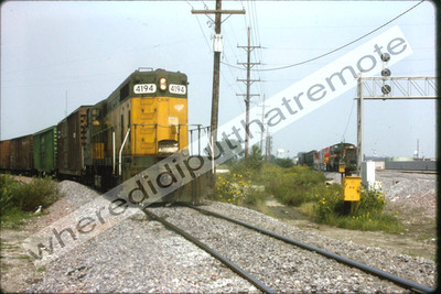 Orig. Dia Chicago & Northwestern CNW 4194 Ex-CRIP EMD GP7R Proviso ILL 9-90 (A