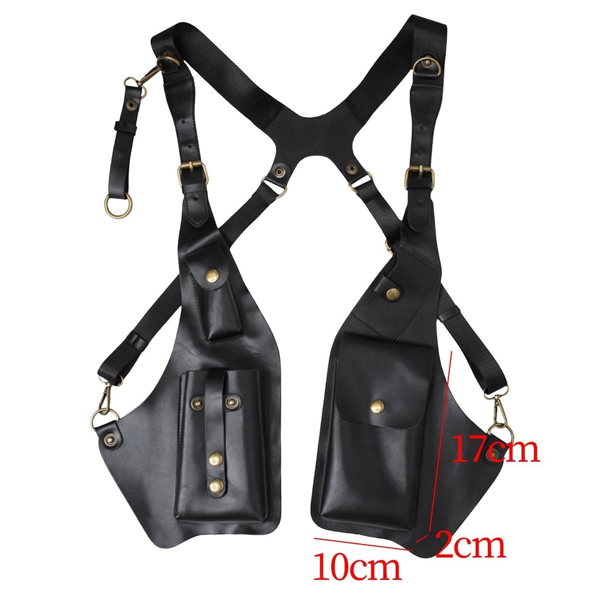 Steampunk Shoulder Harness Bag Anti Theft Durable Wallet Pocket 