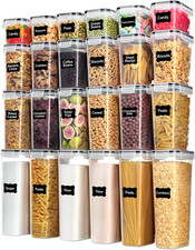 Food Storage Container Set with Airtight Lids 24 Pieces BPA Free for Cereal