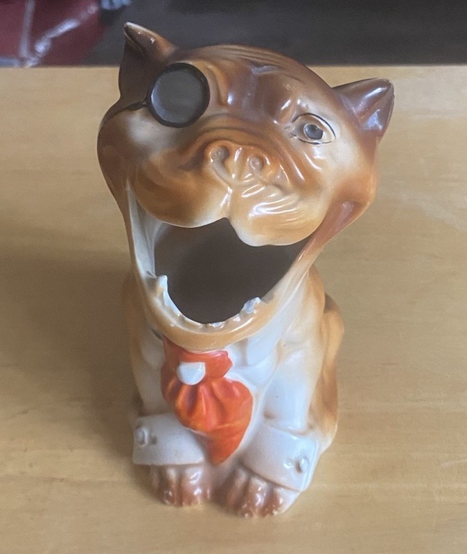 Rare 1930s / 40s  Vintage Mitchell Woodbury Germany Bulldog Porcelain  Creamer
