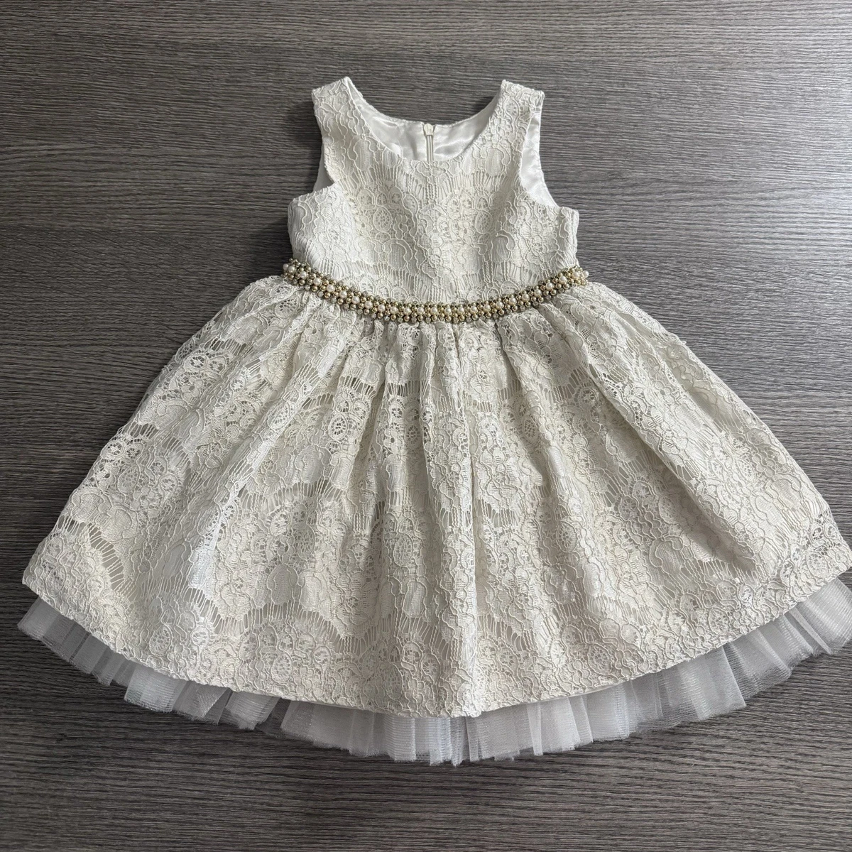 ivory american princess dresses American Princess Ivory Gold Sequin Formal Dress Size 7