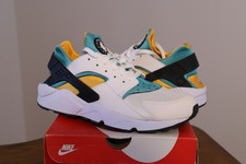 DS Nike Air Huarache bianco turchese oro smeraldo taglia 12,5 318429 137