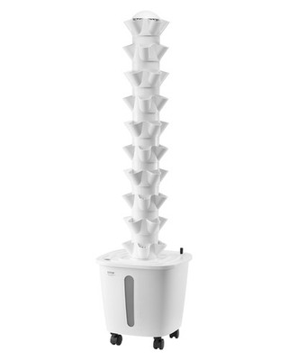 VEVOR Hydroponisches Anbausystem mit 4 Räder 50 Steckplätze Hydroponik Turm