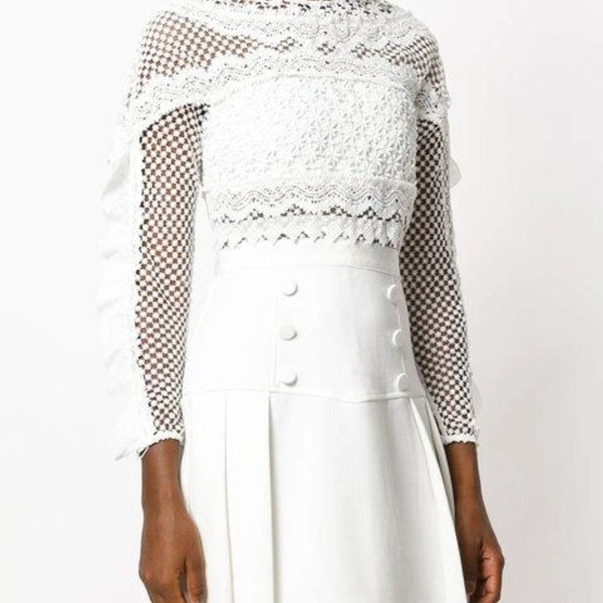 white lace choker dress White Lace Victorian Choker main image 0