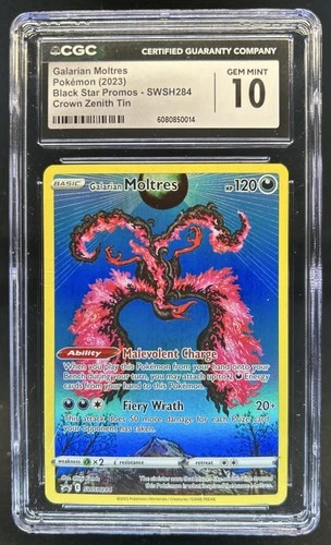 2019-2023 Pokemon SWSH Black Star Promos Galarian Moltres #SWSH284 CGC 10
