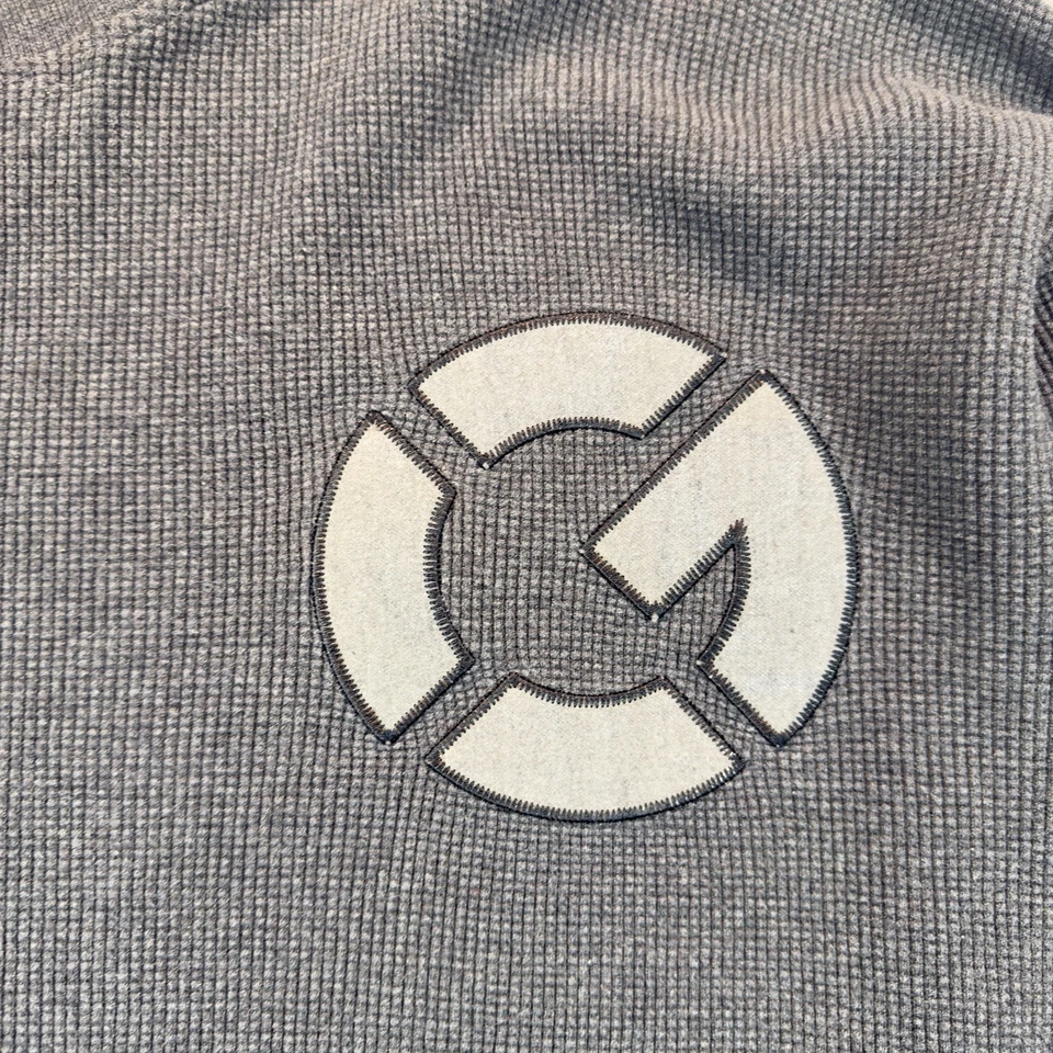 Vtg G-Unit Mens Thermal Shirt 2XL Gray Long Sleeve Waffle Knit Logo Embroidery - Image 4 of 4