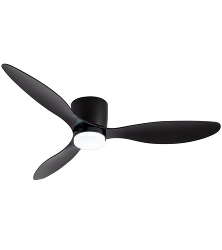42" Flush Mount Ceiling Fan with Light 3 Colors, 6 Speeds, Timing,Black Ceili...