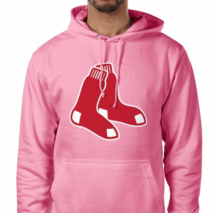 Boston Red Sox Socks Mlb Baseball Hoodie Pink 🇬🇧 XS To 3XL