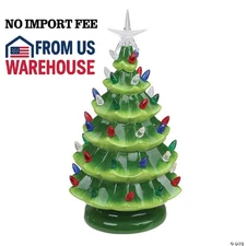 Northlight - 12.5" LED Lighted Retro Table Top Christmas Tree with Star Topper