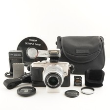  3,959 Shots OLYMPUS PEN Lite E-PL5 Silver 14-42mm Case 4GBSD from Japan 8841