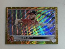 2022 Topps Chrome Tyler Gilbert Rookie Gold Wave Auto /50 #RA-TG RC Arizona