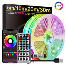 RGB Led Strip Lights 5m 10m 20m 30m Led Room Light with APP Control Flexible