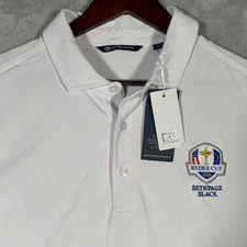 Ryder Cup 2025 Bethpage Shirt Polo Mens LT Large Tall White Cutter & Buck Golf