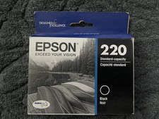 Epson 220 T220120 Black Genuine/Original Standard-Capacity Ink Cartridge Inkjet