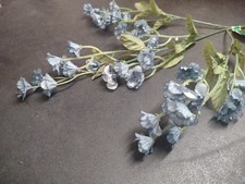 19" Vintage Double-Ruffle Gyp, French Blue Silk Babies Breath Gypsophilia