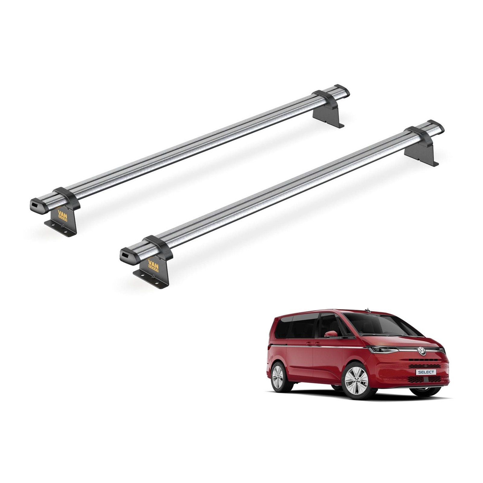 VW Multivan Roof Rack for 2022+ [Tailgate Door] 2x Roof Bars - Van Guard Trade