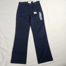 Old Navy Boys Size 12 Blue Straight Built-In Flex Uniform Chino Pants NWT
